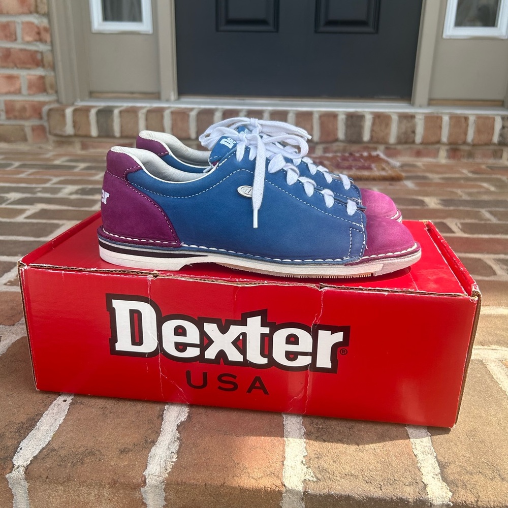 Vintage Dexter SST 5 Blue Purple Low-Top Bowling Shoes Women’s 8